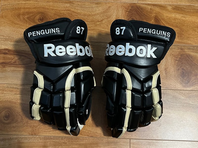 Sidney Crosby Pittsburgh Penguins Reebok Pro Stock Gloves