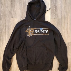 Mens NFL Team Apparel NEW ORLEANS SAINTS Pullover Hooded Hoodie SWEATSHIRT BLACK