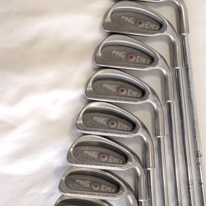 Men's Ping Eye 2 Right Handed Iron Set Regular Flex 8 Pieces Steel Shaft (Used)