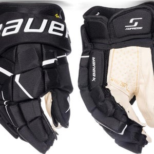 New Bauer Supreme M5 Pro Senior Black and White Gloves 15"