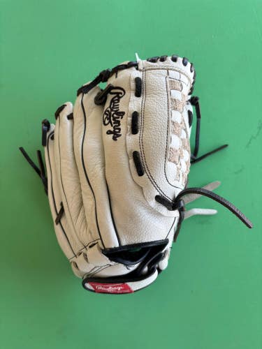 White Rawlings Shut out RH Softball Glove 12.5"