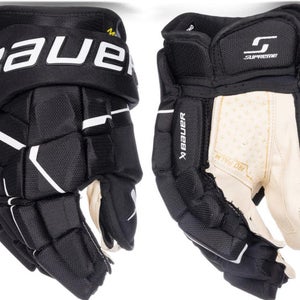 New Bauer Supreme M5 Pro Intermediate Black and White Gloves 12"
