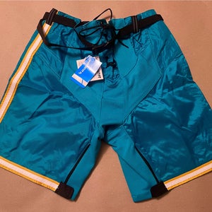 NWT San Jose Sharks Reverse Retro Pro Stock Bauer Hockey Pants Shell M