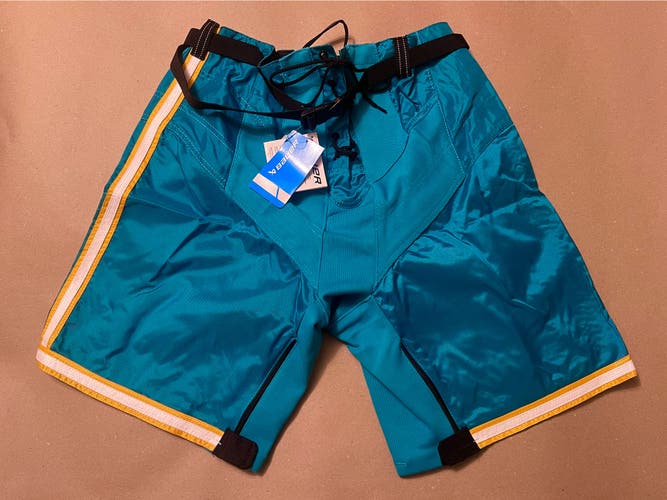NWT San Jose Sharks Reverse Retro Pro Stock Bauer Hockey Pants Shell M