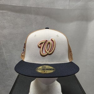 NWS Washington Nationals Golden Stone New Era 59fifty 7 1/2 RFK Sidepatch MLB