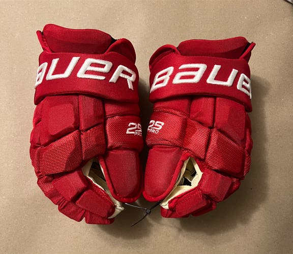 Detroit Redwings Bauer 2S Hockey Gloves 13” ZADINA