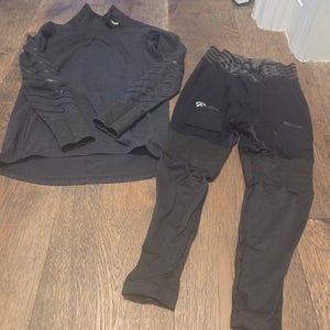 Set of youth small Aycane cut resistant neck guard shirt and pants with velcro (Used)