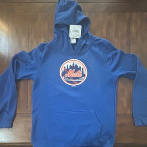 New York Mets Logo Pullover Hoodie Youth Size 18/20 XL NWT