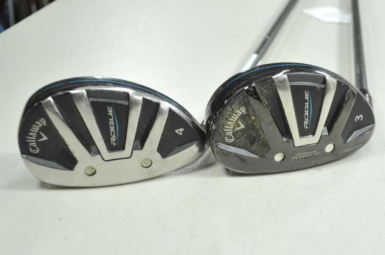 LEFT HANDED Callaway Rogue 3 and 4 Hybrid Set Regular Flex Graphite # 192307