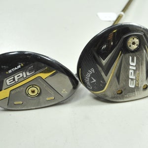 LEFT Callaway Epic Flash Star Ladies #3 Fairway Wood and #4 Hybrid Set  # 195189
