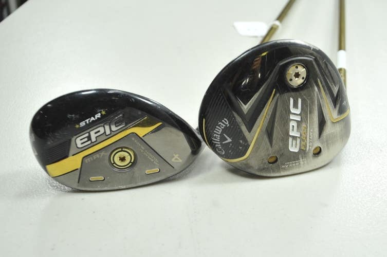 LEFT Callaway Epic Flash Star Ladies #3 Fairway Wood and #4 Hybrid Set # 195189