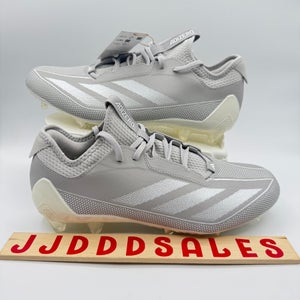 Adidas Adizero Electric.1 Gray White IF2427 Football Cleats Men’s Size 11.5 NWT  New