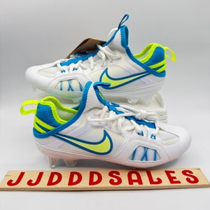 Nike Huarache 9 Varsity LAX SE Lacrosse Cleats White Blue FZ3620-100 Men’s Sz 7  New
