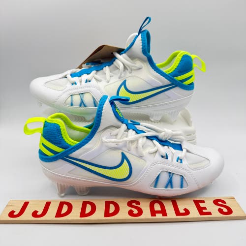 Nike Huarache 9 Varsity LAX SE Lacrosse Cleats White Blue FZ3620-100 Men’s Sz 7 New