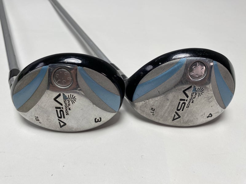 Palm Springs Visa 3 & 4 Hybrid Set 18* 21* Ladies Graphite Womens RH