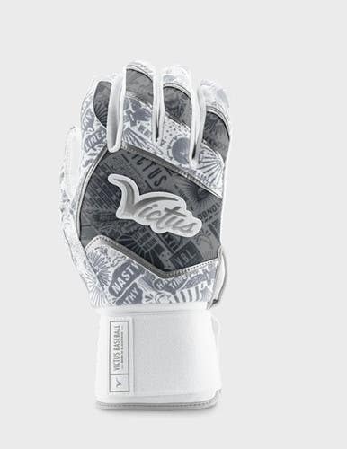 New THE NOX BG WHITE/SILVER BATTING GLOVES 11834-VTSVBLVLBP