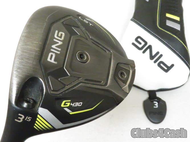 PING G430 LST Fairway 15° 3 Wood TOUR 2.0 Chrome 75 Stiff +Cover  LEFT LH