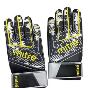 Used Mitre KEEPER GLOVES Soccer Goalie Gloves Black 8 11760-S000078575