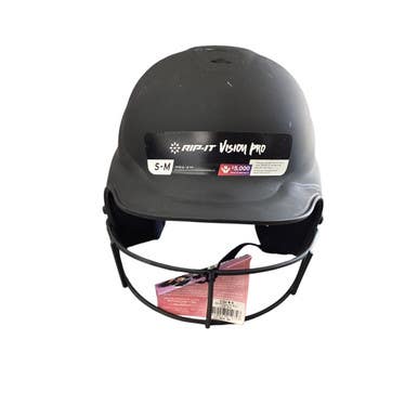Used RIP-IT BATTING HELMET W/ MASK Batting Helmet w/Mask Black S/M 11760-S000078468