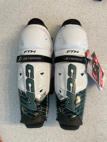 CCM Jetspeed FTW Junior 10" Shin Pads (New)