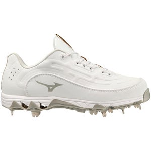 Mizuno 9-Spike Swift 8 Low 11GM236001 Women 7 White Metal Softball Cleats RTN177