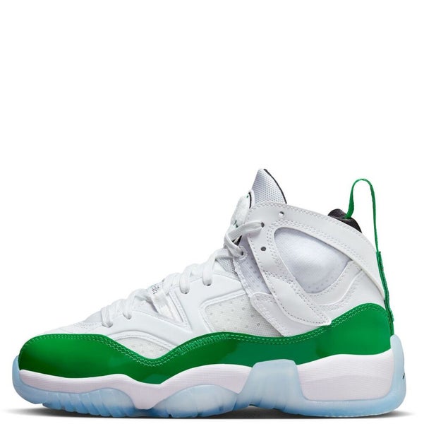 Jordan Jumpman Two Trey DQ8431-130 Kids 4.5Y White Green Basketball Shoes RTN165