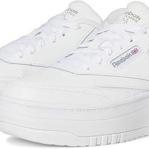 Reebok Club C Extra 100075205 Sneaker Kids 6 White Leather Platform Shoes RTN166