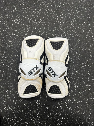 Used STX CELL III Lacrosse Arm Pads/Guards White MD 11849-S000029495