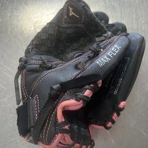 Used Mizuno FINCH RH Throw Fastpitch Gloves Black 11" 11497-S000150216