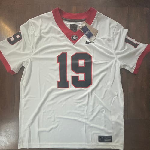 Nike Georgia Bulldogs #19 Brock Bowers White Jersey. Adult Large—NWT