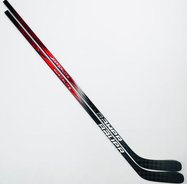 New 2 Pack Custom Red Bauer Vapor Hyperlite 2 (ADV Build) Hockey Sticks-LH-P88-77 Flex