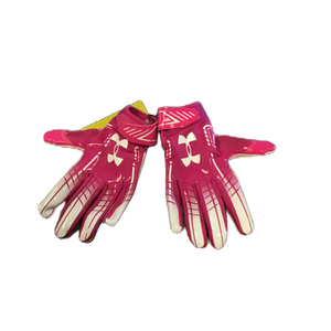 Used Under Armour F6 FB Gloves Neon Pink SM 11730-S000065859