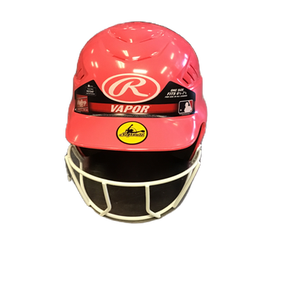 Used Rawlings RCFH Batting Helmet w/Mask Pink One Size 11730-S000065902