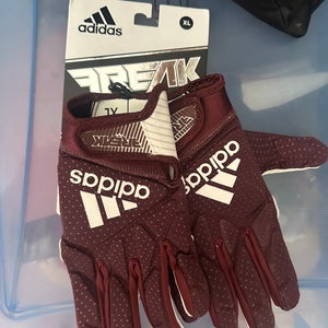 Red XL Adult Adidas Freak Gloves (New)