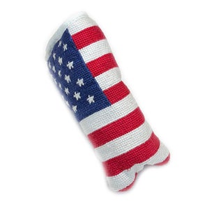 Smathers & Branson Needlepoint USA American Flag Blade Putter Headcover