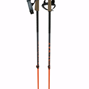 One Way Carbon Vario Mag Adjustable Ski Poles (Alpine Basket)