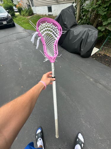 Used Pink StringKing Mark 3v Head With Silver STX Sc-ti Shaft professionally Strung READ DESCRIPTION