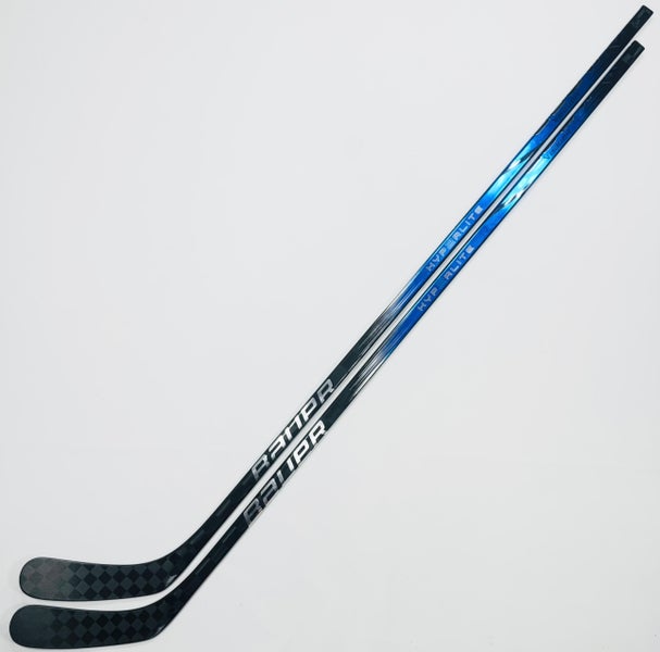New 2 Pack Custom Blue Bauer Vapor Hyperlite 2 (Hyperlite Build) Hockey Stick-RH-P92-77 Flex- Grip