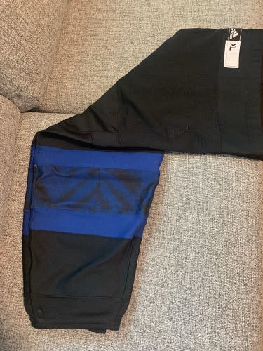 Pro Stock Toronto Maple Leafs Flipside Alternate Black Adidas Hockey Socks XL