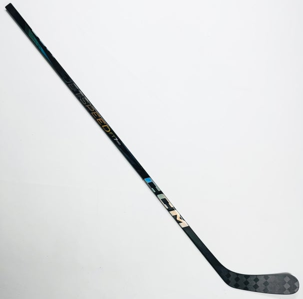 New Custom Black CCM Jetspeed FT7 Pro Hockey Stick-LH-60 Flex (Int)-P90-Grip