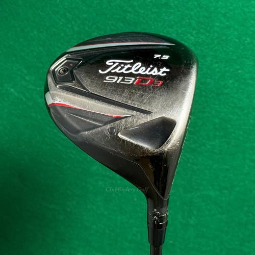 Titleist 913 D3 7.5 Driver Mitsubishi Kai'li White 60S Graphite Stiff