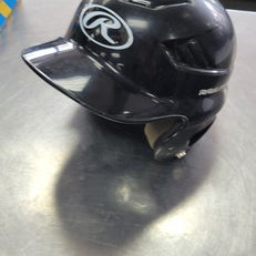 Used Rawlings 6 1/4 - 6 7/8 Batting Helmet No Mask Black One Size 11497-S000150259