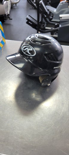 Used Rawlings 6 1/4 - 6 7/8 Batting Helmet No Mask Black One Size 11497-S000150259