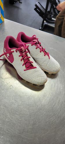 Used Under Armour 7Y BB/SB Cleats Pink Senior 7 11497-S000150255