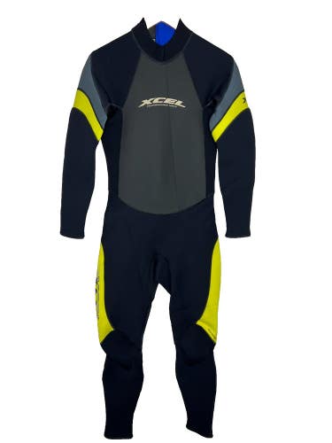 Xcel Mens Full Wetsuit Size Medium 3/2 Back-Zip - Excellent Condition!
