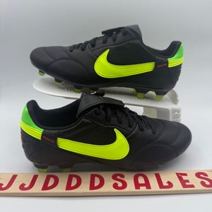 Nike Premier III FG Black Volt Green Strike HM0265-008 Soccer Men's Size 6.5 / Women’s Sz 8  NEW