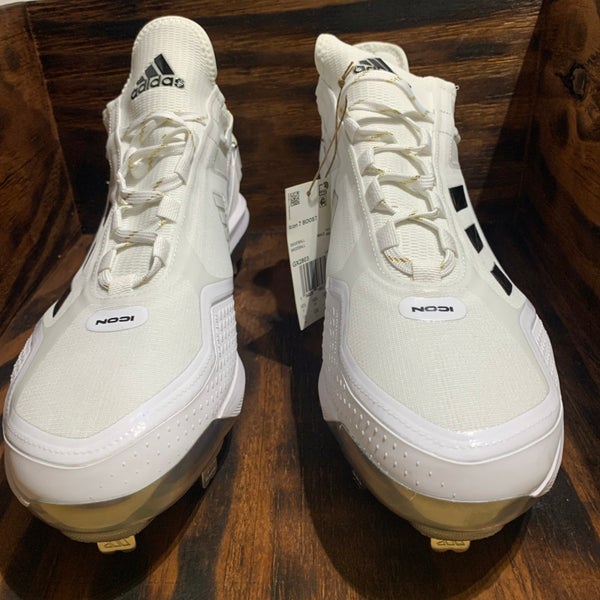 New Adidas Icon 7 Boost Baseball Metal Cleats White Black Mens Size 15 GX2803‎ Mens Icon 7 Boost Metal Baseball Cleats - Fitness First  main image 4