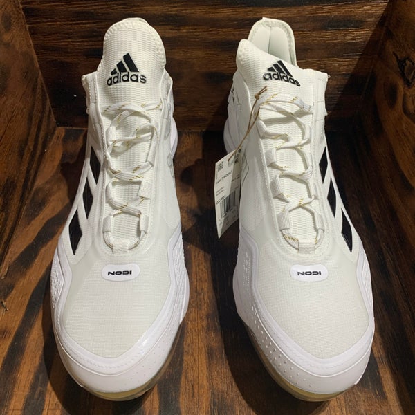 New Adidas Icon 7 Boost Baseball Metal Cleats White Black Mens Size 15 GX2803‎ Mens Icon 7 Boost Metal Baseball Cleats - Fitness First  main image 2