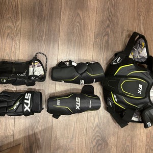 Stx lacrosse equipment. Meets NOCSAE youth small