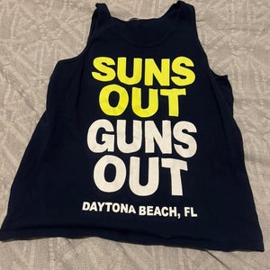 Daytona Beach Florida Suns Out Tank Top Adult Large Navy